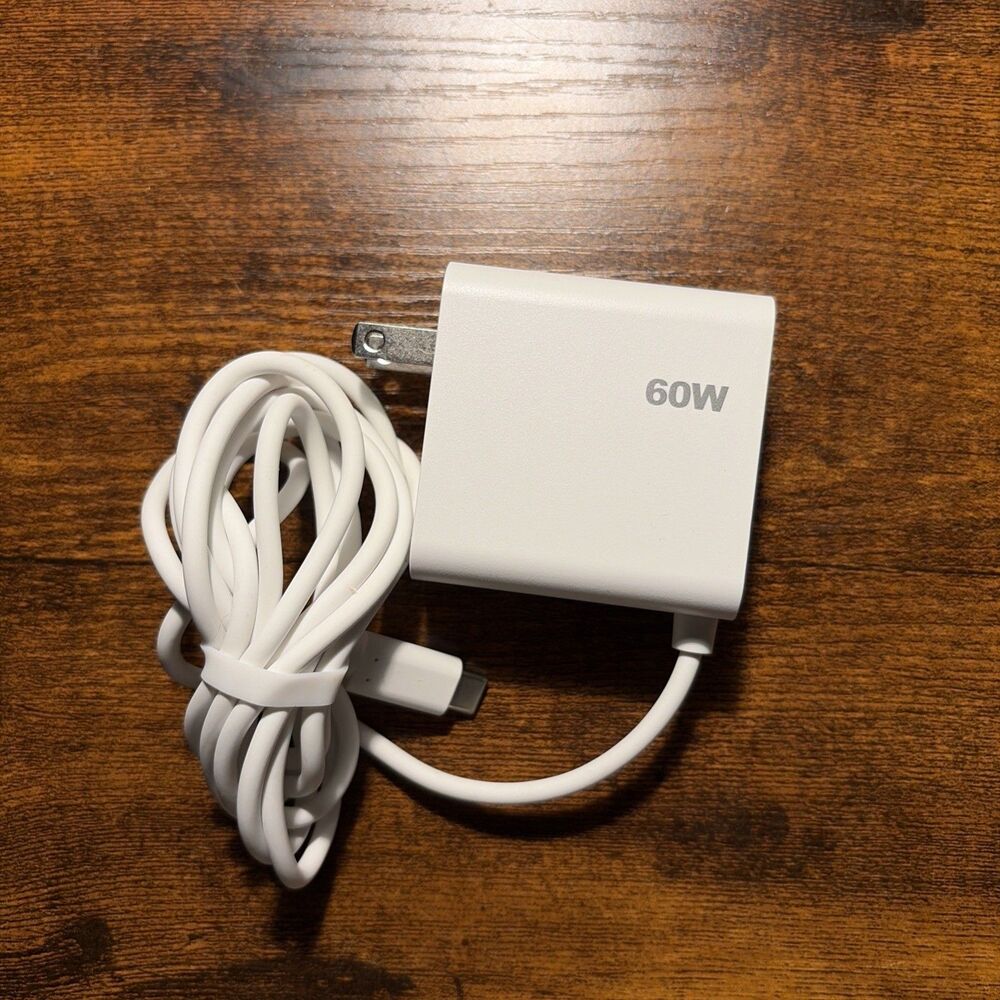 60W USB-C PD Fast Charger AC Adapter Laptop Charger Type-C Power Supply 20V 3A